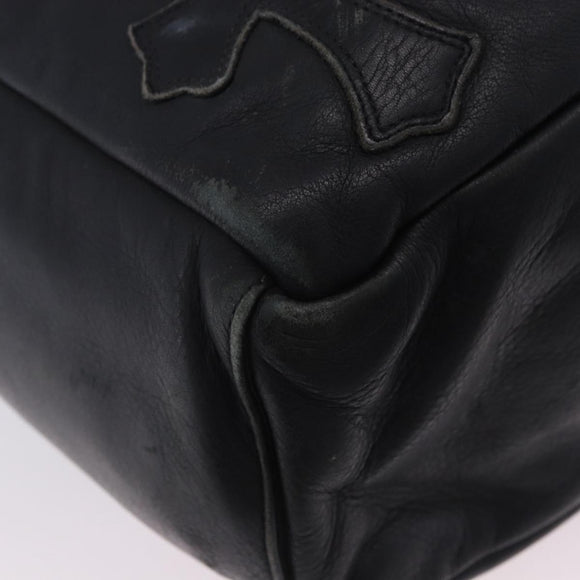 Chrome Hearts Tote Bag Leather Black Auth 204170V