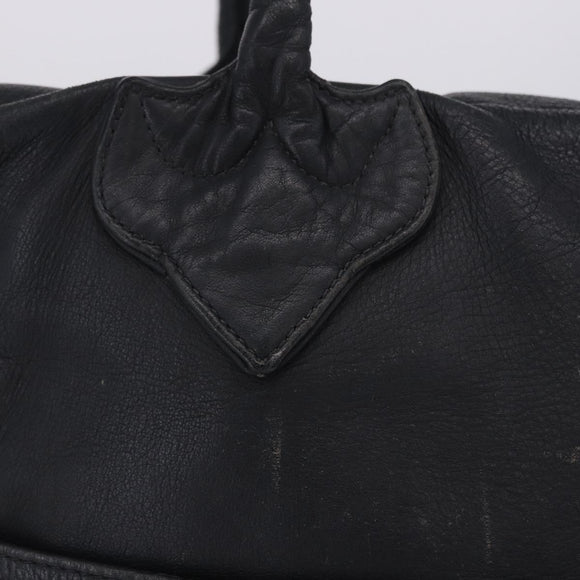 Chrome Hearts Tote Bag Leather Black Auth 204170V