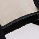BALENCIAGA Navy Cabas S Hand Bag Canvas White Black 339933 Auth 204200-15