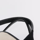BALENCIAGA Navy Cabas S Hand Bag Canvas White Black 339933 Auth 204200-17