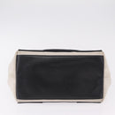 BALENCIAGA Navy Cabas S Hand Bag Canvas White Black 339933 Auth 204200-8