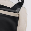 BALENCIAGA Navy Cabas S Hand Bag Canvas White Black 339933 Auth 204200-18
