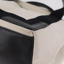 BALENCIAGA Navy Cabas S Hand Bag Canvas White Black 339933 Auth 204200-20