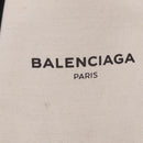 BALENCIAGA Navy Cabas S Hand Bag Canvas White Black 339933 Auth 204200-2