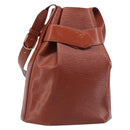 LOUIS VUITTON Epi Sac De Paul PM Shoulder Bag Brown M80203 LV Auth 204202A-1