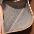 CELINE Macadam Canvas Boston Bag PVC Leather Brown Gold Auth 204211A-24