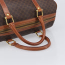 CELINE Macadam Canvas Boston Bag PVC Leather Brown Gold Auth 204211A-7