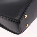 CELINE Hand Bag Leather Black Gold Auth 204213A-16