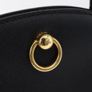 CELINE Hand Bag Leather Black Gold Auth 204213A-18
