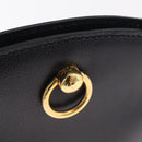 CELINE Hand Bag Leather Black Gold Auth 204213A-10