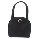 CELINE Hand Bag Leather Black Gold Auth 204213A-13