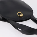 CELINE Hand Bag Leather Black Gold Auth 204213A-6