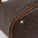 CELINE Macadam Canvas Tote Bag PVC Leather Brown Gold Auth 204214-16