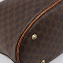 CELINE Macadam Canvas Tote Bag PVC Leather Brown Gold Auth 204214-18
