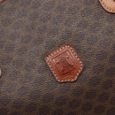 CELINE Macadam Canvas Tote Bag PVC Leather Brown Gold Auth 204214-20