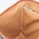 CELINE Macadam Canvas Tote Bag PVC Leather Brown Gold Auth 204214-23