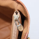 CELINE Macadam Canvas Tote Bag PVC Leather Brown Gold Auth 204214-24