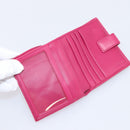 LOEWE Bifold Wallet Leather Pink Gold Auth 204222A-8