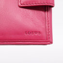 LOEWE Bifold Wallet Leather Pink Gold Auth 204222A-9