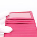LOEWE Bifold Wallet Leather Pink Gold Auth 204222A-17