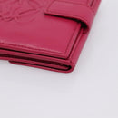 LOEWE Bifold Wallet Leather Pink Gold Auth 204222A-7