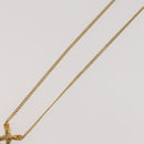 Christian Dior Rhinestone Necklace metal Gold Tone Auth 204224-10
