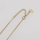 Christian Dior Rhinestone Necklace metal Gold Tone Auth 204224-13