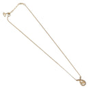 Christian Dior Rhinestone Necklace metal Gold Tone Auth 204224-2