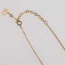 Christian Dior Rhinestone Necklace metal Gold Tone Auth 204224-7
