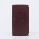Cartier Must Line Wallet Leather 4 Set Bordeaux Auth 204233-10