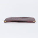 Cartier Must Line Wallet Leather 4 Set Bordeaux Auth 204233-12