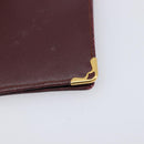 Cartier Must Line Wallet Leather 4 Set Bordeaux Auth 204233-15