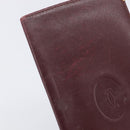 Cartier Must Line Wallet Leather 4 Set Bordeaux Auth 204233-16