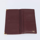 Cartier Must Line Wallet Leather 4 Set Bordeaux Auth 204233-17