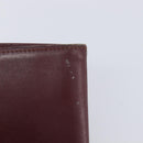 Cartier Must Line Wallet Leather 4 Set Bordeaux Auth 204233-21