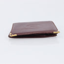 Cartier Must Line Wallet Leather 4 Set Bordeaux Auth 204233-22
