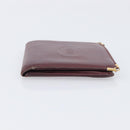 Cartier Must Line Wallet Leather 4 Set Bordeaux Auth 204233-24
