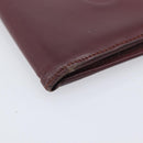 Cartier Must Line Wallet Leather 4 Set Bordeaux Auth 204233-25