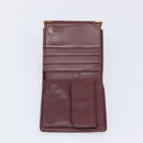 Cartier Must Line Wallet Leather 4 Set Bordeaux Auth 204233-26