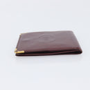 Cartier Must Line Wallet Leather 4 Set Bordeaux Auth 204233-31