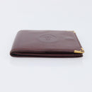 Cartier Must Line Wallet Leather 4 Set Bordeaux Auth 204233-32