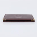 Cartier Must Line Wallet Leather 4 Set Bordeaux Auth 204233-6