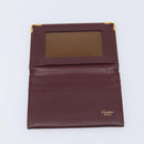 Cartier Must Line Wallet Leather 4 Set Bordeaux Auth 204233-8