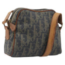 Christian Dior Trotter Canvas Shoulder Bag PVC Green Gold Auth 204234-1