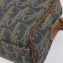 Christian Dior Trotter Canvas Shoulder Bag PVC Green Gold Auth 204234-15