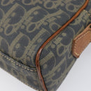 Christian Dior Trotter Canvas Shoulder Bag PVC Green Gold Auth 204234-17