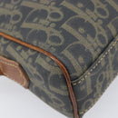 Christian Dior Trotter Canvas Shoulder Bag PVC Green Gold Auth 204234-18