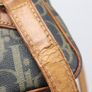 Christian Dior Trotter Canvas Shoulder Bag PVC Green Gold Auth 204234-11