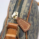 Christian Dior Trotter Canvas Shoulder Bag PVC Green Gold Auth 204234-19
