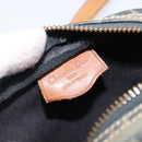 Christian Dior Trotter Canvas Shoulder Bag PVC Green Gold Auth 204234-20